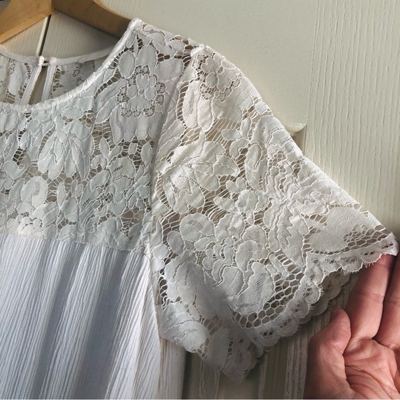 H&M | Eggshell Lace Top Shift Dress - Picture 4 of 6